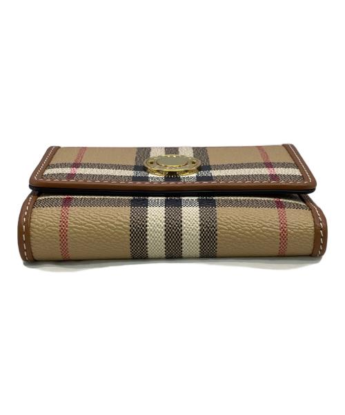 BURBERRY（バーバリー）BURBERRY (バーバリー) 3つ折り財布 ベージュ×ブラウンの古着・服飾アイテム