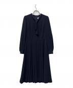 CELFORDセルフォード）の古着「ボータイプリーツワンピース」｜ネイビー