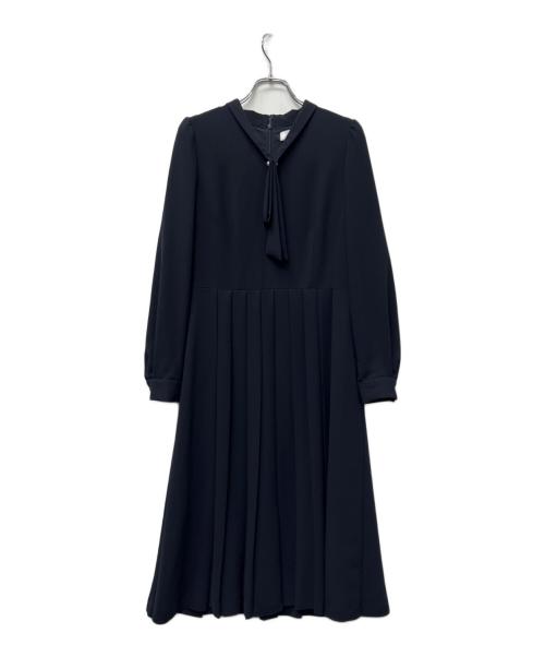 CELFORD（セルフォード）CELFORD (セルフォード) ボータイプリーツワンピース ネイビー サイズ:３６の古着・服飾アイテム