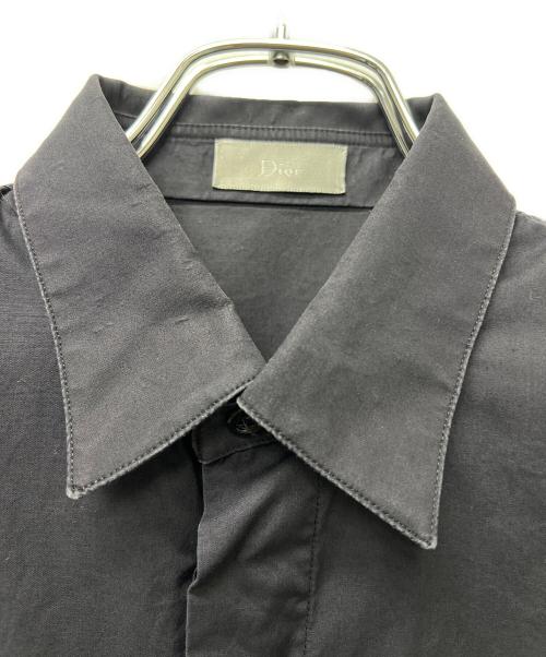 DIOR HOMME（ディオール オム）DIOR HOMME (ディオール オム) フライフロントバイカラーシャツ ブラック×ホワイト サイズ:不明の古着・服飾アイテム