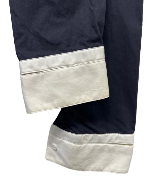 DIOR HOMME（ディオール オム）DIOR HOMME (ディオール オム) フライフロントバイカラーシャツ ブラック×ホワイト サイズ:不明の古着・服飾アイテム