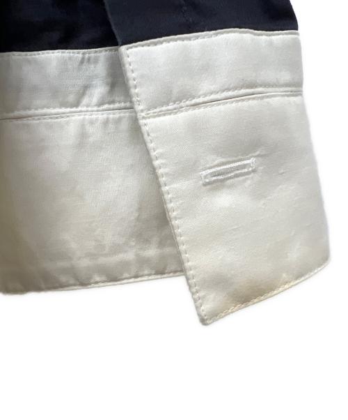 DIOR HOMME（ディオール オム）DIOR HOMME (ディオール オム) フライフロントバイカラーシャツ ブラック×ホワイト サイズ:不明の古着・服飾アイテム