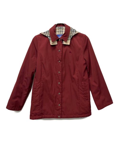 BURBERRY BLUE LABEL（バーバリー ブルー レーベル）BURBERRY BLUE LABEL (バーバリー ブルー レーベル) フーデッドジャケット レッド サイズ:38の古着・服飾アイテム