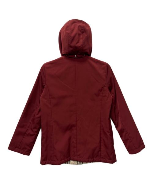 BURBERRY BLUE LABEL（バーバリー ブルー レーベル）BURBERRY BLUE LABEL (バーバリー ブルー レーベル) フーデッドジャケット レッド サイズ:38の古着・服飾アイテム