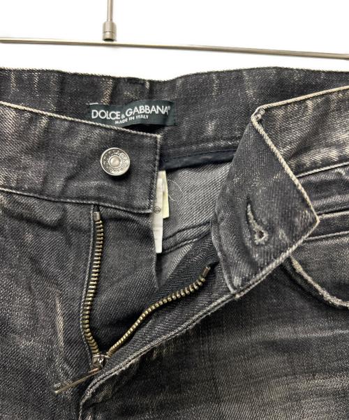 DOLCE & GABBANA（ドルチェ＆ガッバーナ）DOLCE & GABBANA (ドルチェ＆ガッバーナ) ダメージデニムパンツ ブラック サイズ:４６の古着・服飾アイテム