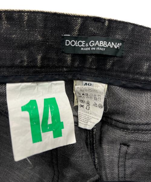 DOLCE & GABBANA（ドルチェ＆ガッバーナ）DOLCE & GABBANA (ドルチェ＆ガッバーナ) ダメージデニムパンツ ブラック サイズ:４６の古着・服飾アイテム