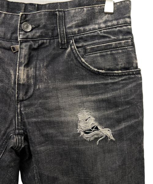 DOLCE & GABBANA（ドルチェ＆ガッバーナ）DOLCE & GABBANA (ドルチェ＆ガッバーナ) ダメージデニムパンツ ブラック サイズ:４６の古着・服飾アイテム
