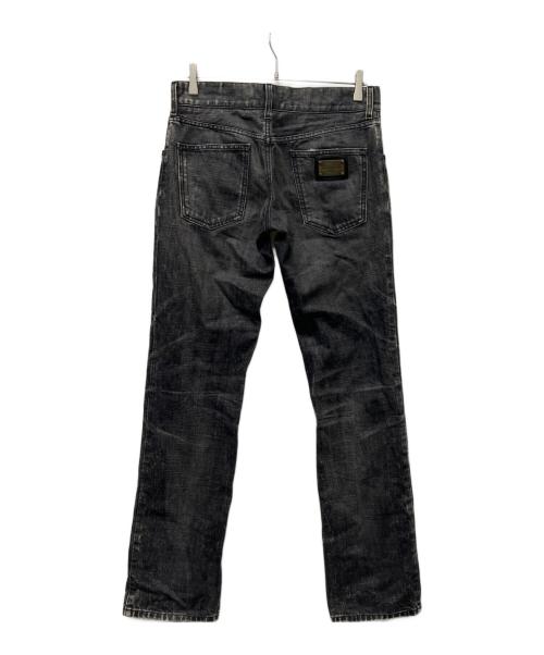 DOLCE & GABBANA（ドルチェ＆ガッバーナ）DOLCE & GABBANA (ドルチェ＆ガッバーナ) ダメージデニムパンツ ブラック サイズ:４６の古着・服飾アイテム