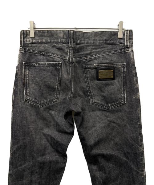 DOLCE & GABBANA（ドルチェ＆ガッバーナ）DOLCE & GABBANA (ドルチェ＆ガッバーナ) ダメージデニムパンツ ブラック サイズ:４６の古着・服飾アイテム