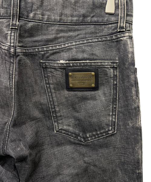 DOLCE & GABBANA（ドルチェ＆ガッバーナ）DOLCE & GABBANA (ドルチェ＆ガッバーナ) ダメージデニムパンツ ブラック サイズ:４６の古着・服飾アイテム