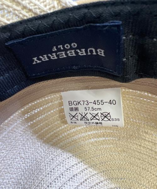 BURBERRY GOLF（バーバリーゴルフ）BURBERRY GOLF (バーバリーゴルフ) バイザーハット ナチュラルの古着・服飾アイテム