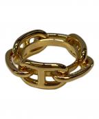 HERMESエルメス）の古着「シェーヌダンクル スカーフリング」｜ゴールドカラー