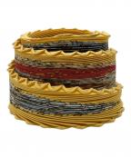 HERMESエルメス）の古着「プリーツスカーフ」｜イエロー×ブラウン