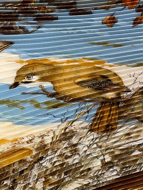 HERMES（エルメス）HERMES (エルメス) プリーツスカーフ イエロー×ブラウンの古着・服飾アイテム