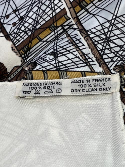 HERMES（エルメス）HERMES (エルメス) シルクスカーフ ホワイトの古着・服飾アイテム