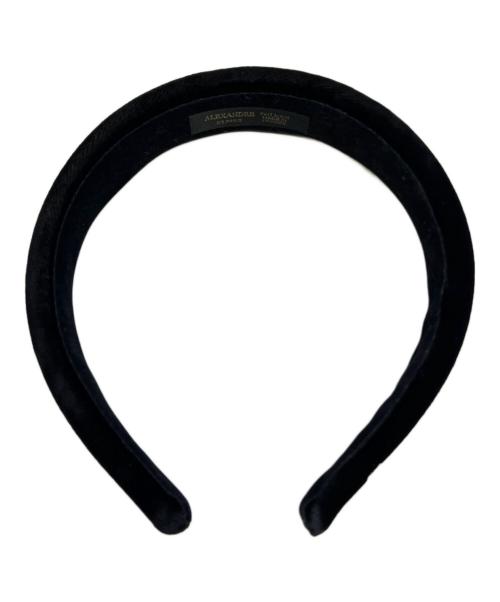 ALEXANDRE de Paris（アレクサンドルドゥパリ）ALEXANDRE DE PARIS (アレクサンドルドゥパリ) ベロアカチューシャ ブラックの古着・服飾アイテム