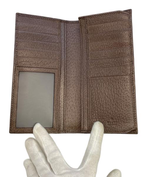 GUCCI（グッチ）GUCCI (グッチ) 長財布 ブラウン×ベージュの古着・服飾アイテム