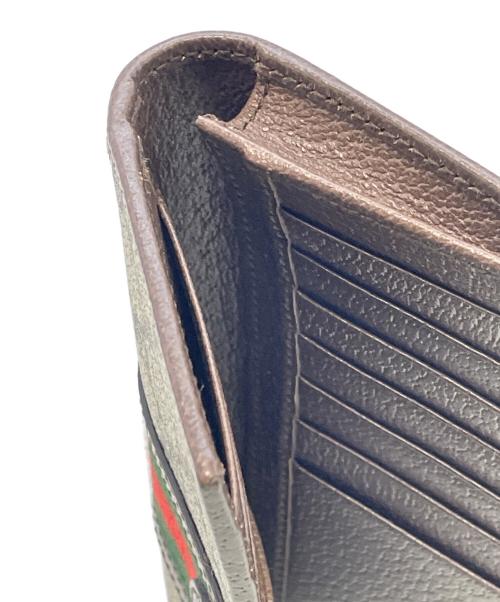 GUCCI（グッチ）GUCCI (グッチ) 長財布 ブラウン×ベージュの古着・服飾アイテム