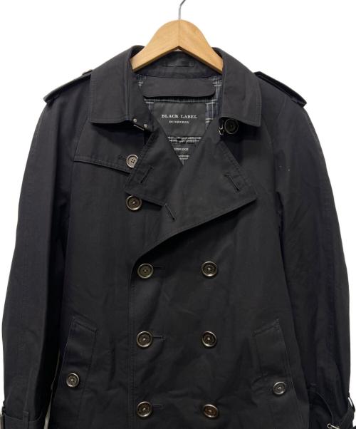 BLACK LABEL CRESTBRIDGE（ブラックレーベル クレストブリッジ）BLACK LABEL CRESTBRIDGE (ブラックレーベル クレストブリッジ) トレンチコート ブラック サイズ:Mの古着・服飾アイテム