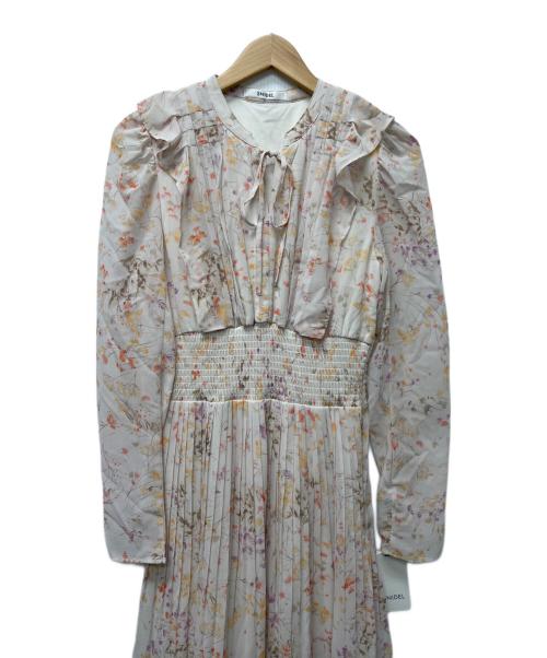 Snidel（スナイデル）Snidel (スナイデル) 長袖ワンピース ベージュ×ピンク サイズ:１の古着・服飾アイテム