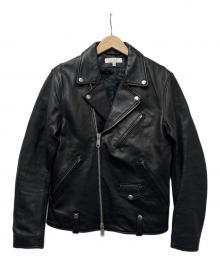 BEAUTY&YOUTH（ビューティーアンドユース）の古着「シープ ダブルライダースジャケット」｜ブラック