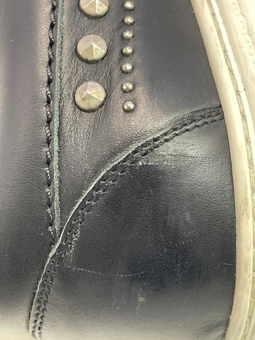JIMMY CHOO（ジミーチュウ）JIMMY CHOO (ジミーチュウ) レザースリッポン ブラック×ホワイト サイズ:SIZE 40の古着・服飾アイテム