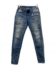 SURT×BIGJOHN（サート×ビッグジョン）の古着「ダメージ加工デニムパンツ」｜ブルー