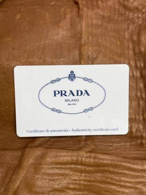 PRADA（プラダ）PRADA (プラダ) サイドリボン2WAYバッグ ブラウンの古着・服飾アイテム