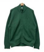 LACOSTEラコステ）の古着「バスケットニットジップアップ」｜グリーン