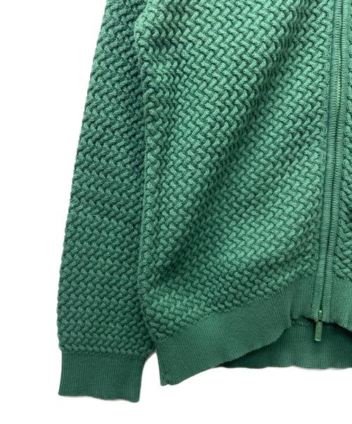 LACOSTE（ラコステ）LACOSTE (ラコステ) バスケットニットジップアップ グリーン サイズ:Ｌの古着・服飾アイテム
