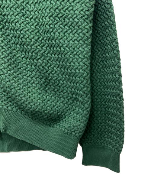 LACOSTE（ラコステ）LACOSTE (ラコステ) バスケットニットジップアップ グリーン サイズ:Ｌの古着・服飾アイテム