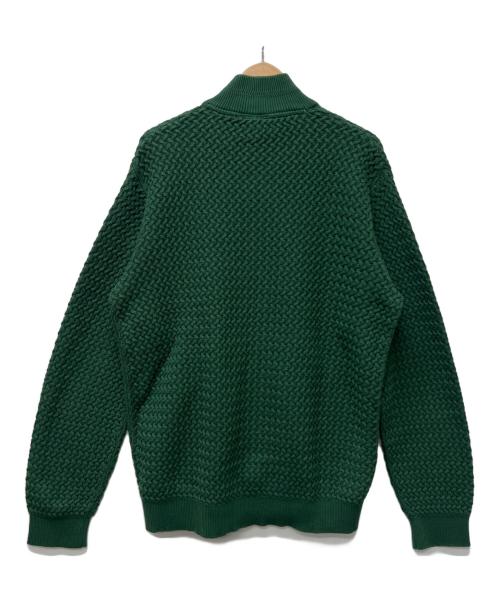 LACOSTE（ラコステ）LACOSTE (ラコステ) バスケットニットジップアップ グリーン サイズ:Ｌの古着・服飾アイテム