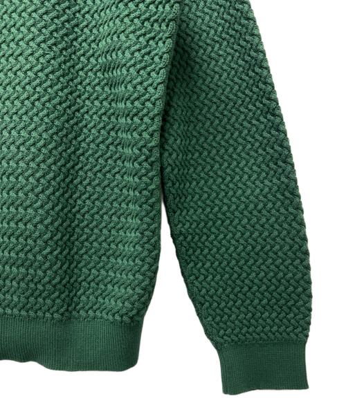 LACOSTE（ラコステ）LACOSTE (ラコステ) バスケットニットジップアップ グリーン サイズ:Ｌの古着・服飾アイテム