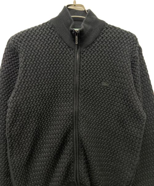 LACOSTE（ラコステ）LACOSTE (ラコステ) バスケットニットジップアップ ネイビー サイズ:Ｌの古着・服飾アイテム