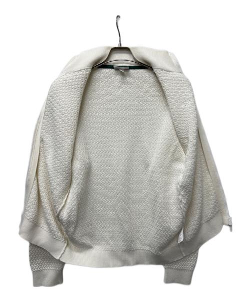 LACOSTE（ラコステ）LACOSTE (ラコステ) バスケットニットジップアップ ホワイト サイズ:Ｌの古着・服飾アイテム