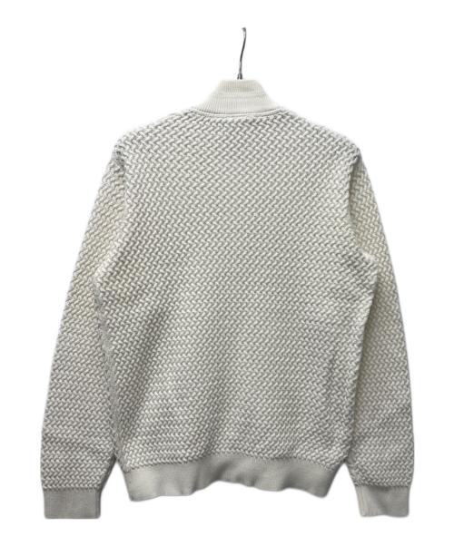 LACOSTE（ラコステ）LACOSTE (ラコステ) バスケットニットジップアップ ホワイト サイズ:Ｌの古着・服飾アイテム