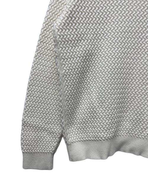 LACOSTE（ラコステ）LACOSTE (ラコステ) バスケットニットジップアップ ホワイト サイズ:Ｌの古着・服飾アイテム