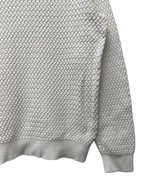 LACOSTE（ラコステ）LACOSTE (ラコステ) バスケットニットジップアップ ホワイト サイズ:Ｌの古着・服飾アイテム