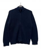 LACOSTEラコステ）の古着「バスケットニットジップアップ」｜ネイビー