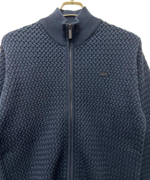 LACOSTE（ラコステ）LACOSTE (ラコステ) バスケットニットジップアップ ネイビー サイズ:Ｌの古着・服飾アイテム
