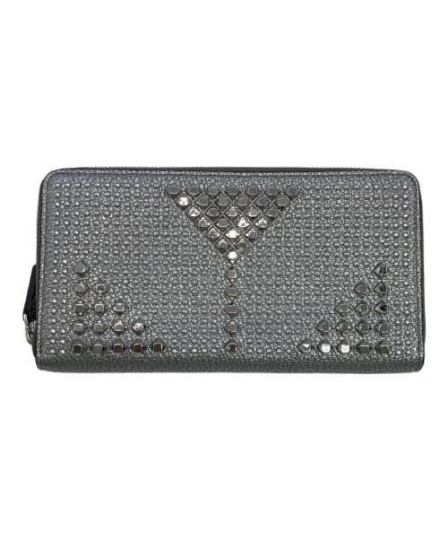 MCM（エムシーエム）MCM (エムシーエム) ラウンドファスナー長財布 シルバーの古着・服飾アイテム