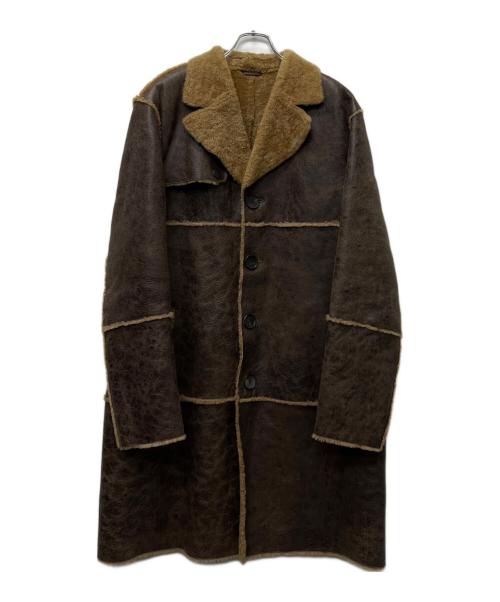 BURBERRY LONDON（バーバリーロンドン）BURBERRY LONDON (バーバリーロンドン) ムートンコート ブラウン サイズ:５０の古着・服飾アイテム