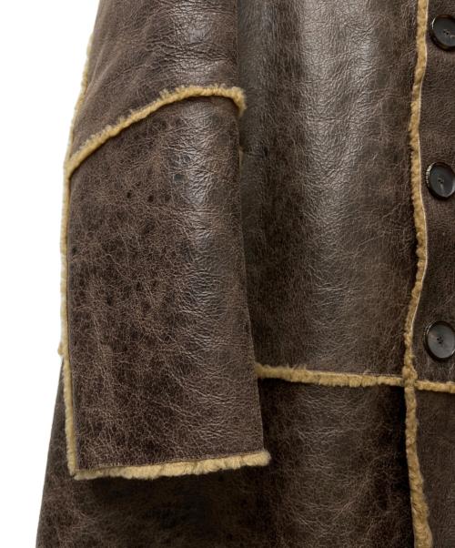 BURBERRY LONDON（バーバリーロンドン）BURBERRY LONDON (バーバリーロンドン) ムートンコート ブラウン サイズ:５０の古着・服飾アイテム