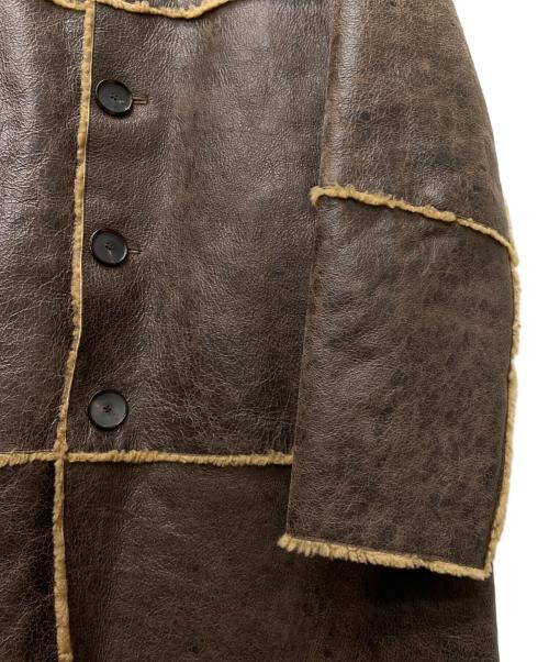 BURBERRY LONDON（バーバリーロンドン）BURBERRY LONDON (バーバリーロンドン) ムートンコート ブラウン サイズ:５０の古着・服飾アイテム