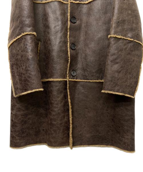 BURBERRY LONDON（バーバリーロンドン）BURBERRY LONDON (バーバリーロンドン) ムートンコート ブラウン サイズ:５０の古着・服飾アイテム