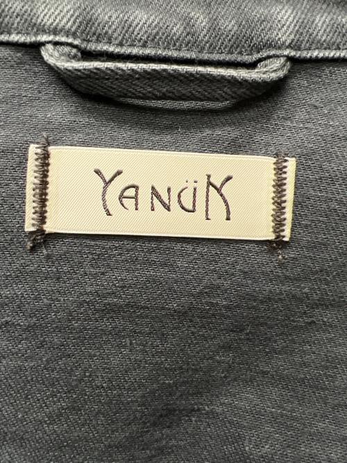 YANUK（ヤヌーク）YANUK (ヤヌーク) バンドカラージーンジャケット ブラック サイズ:FREEの古着・服飾アイテム