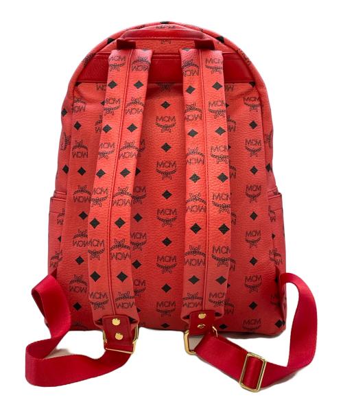 MCM（エムシーエム）MCM (エムシーエム) スタッズリュック レッドの古着・服飾アイテム