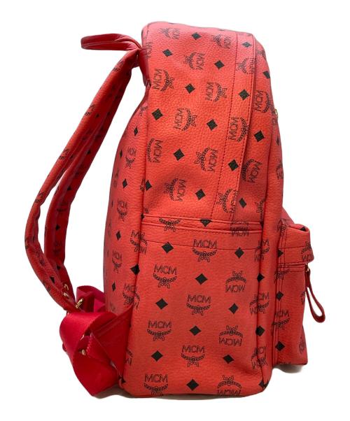 MCM（エムシーエム）MCM (エムシーエム) スタッズリュック レッドの古着・服飾アイテム