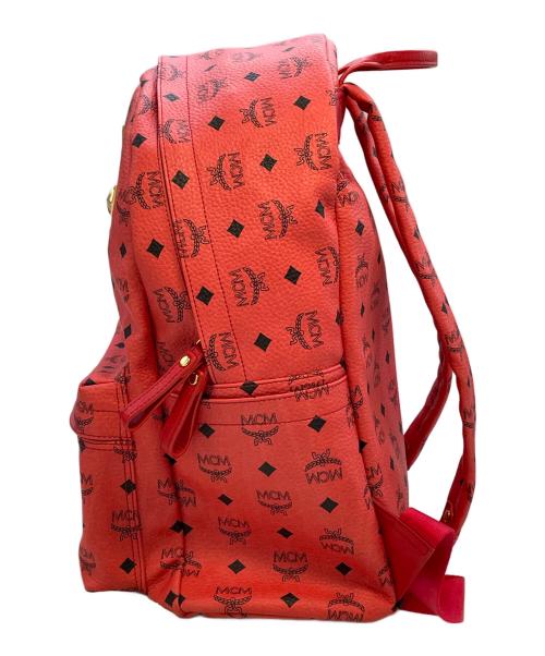 MCM（エムシーエム）MCM (エムシーエム) スタッズリュック レッドの古着・服飾アイテム