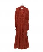 Ameriアメリ）の古着「SHIRRING PLEATS DRESS」｜レッド